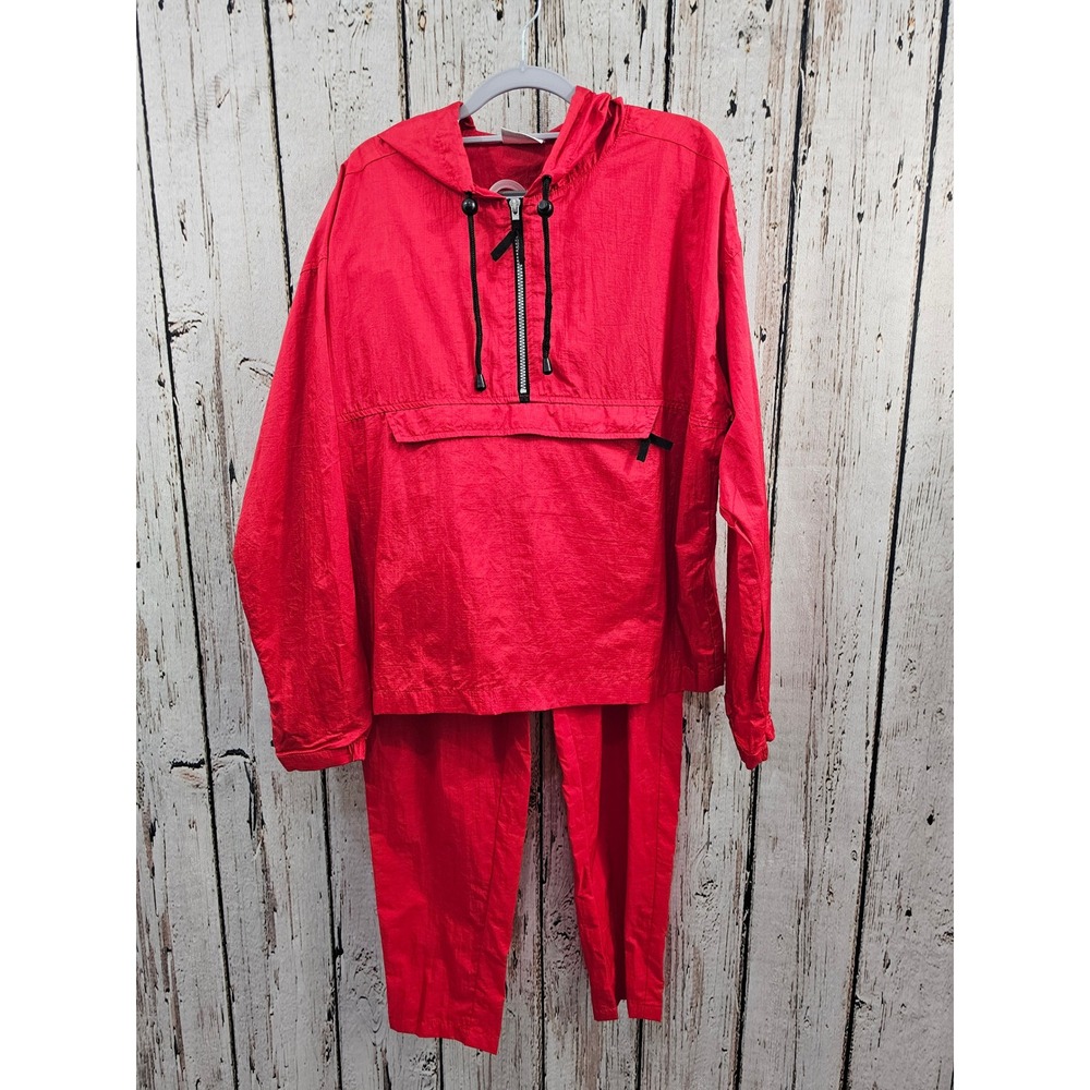 VINTAGE Marlboro Unlimited Red Anorak Windbreaker Jacket‎ & Pants Track Suit M/L